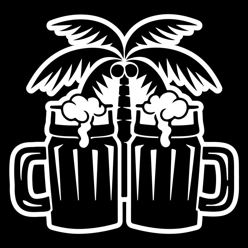 Beer Beach Palm Trees Island