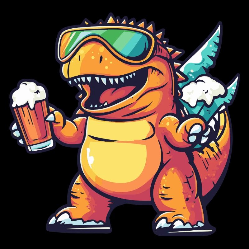 Dinosaurier stegosaurus Ski Bier