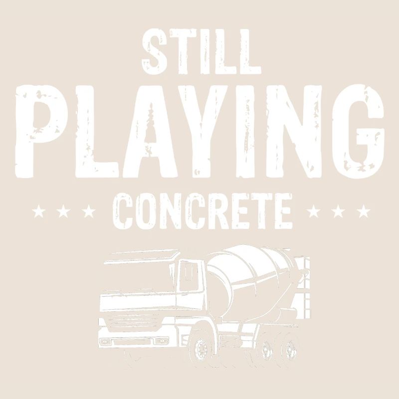 Concrete builder design for construction workers and construction site