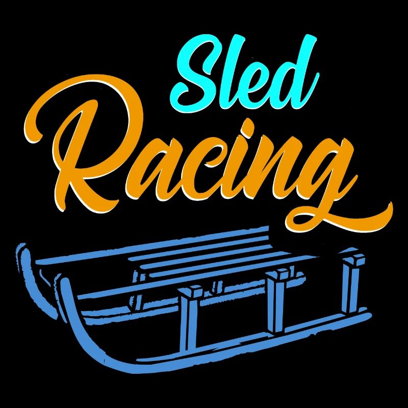 Sled Racing Retro Sledding Designs Cadeau Cadeau