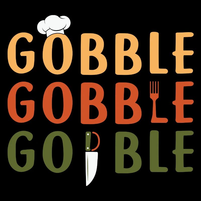 Thanksgiving Fall Gobble Chef Fork