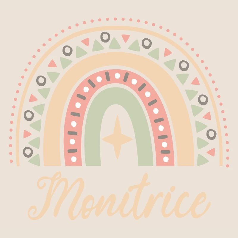 Cadeau Monitrice. Boho Rainbow monitrice.
