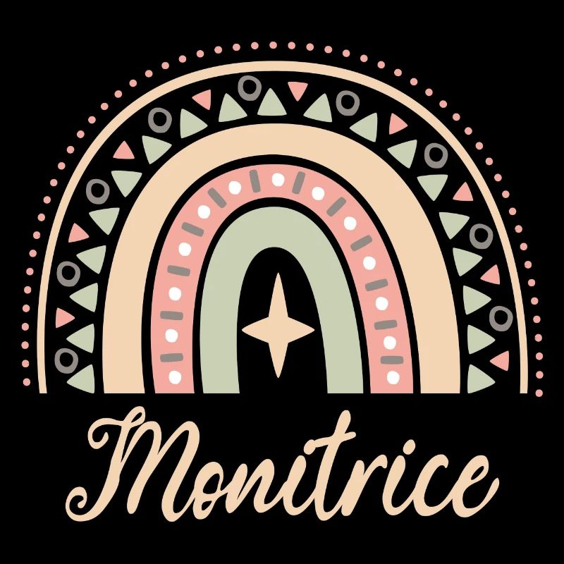 Cadeau Monitrice. Boho Rainbow monitrice.