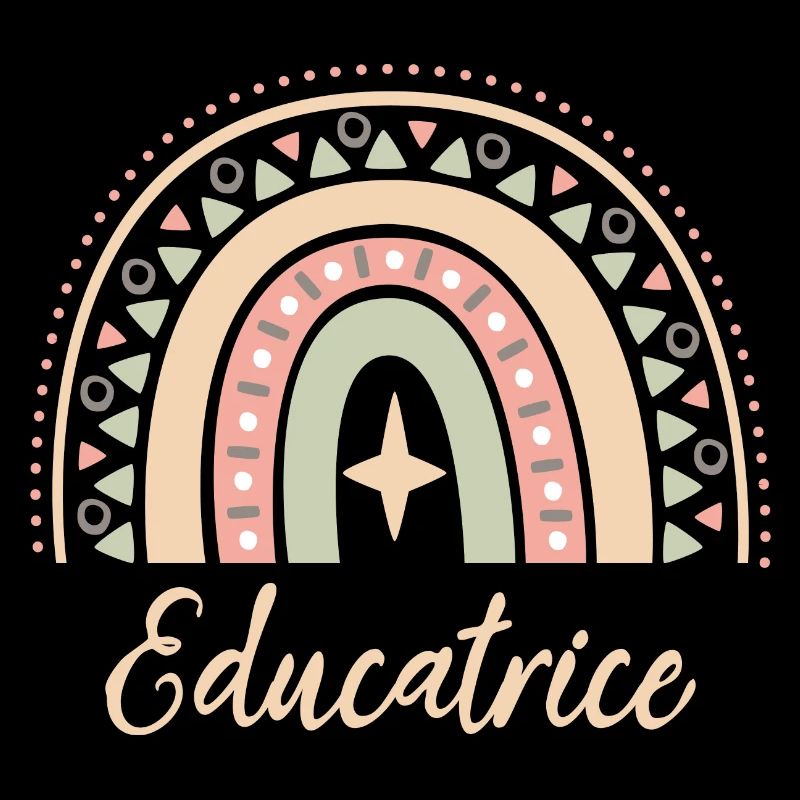 Cadeau Educatrice. Boho Rainbow éducatrice.