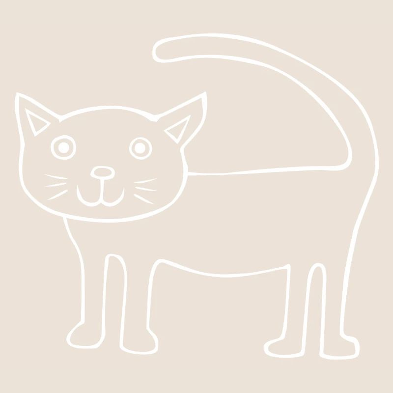 Silhouette de chat, mignon chat, animal sauvage