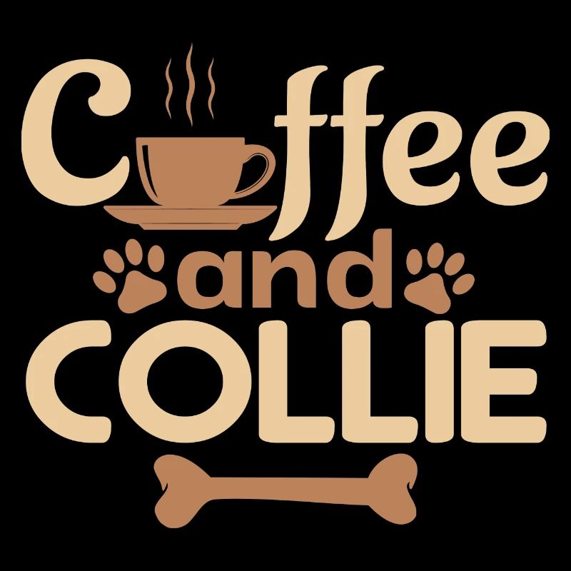 coffe and collie pet lover