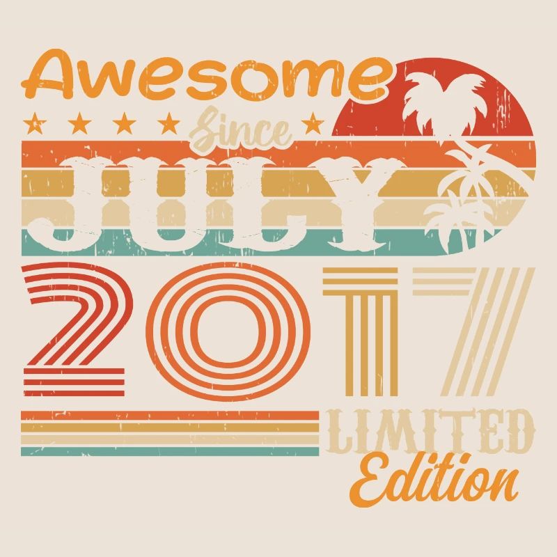 Juli 2017 Juli Geburtstagsgeschenk Juli 2017