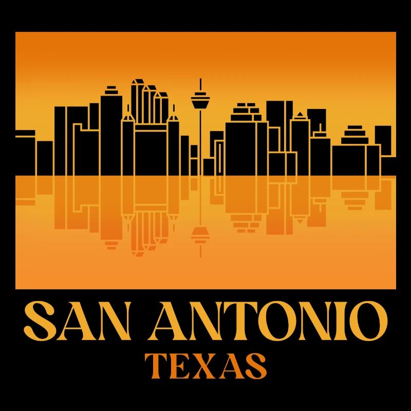 San Antonio Sunset Skyline Design for Proud San