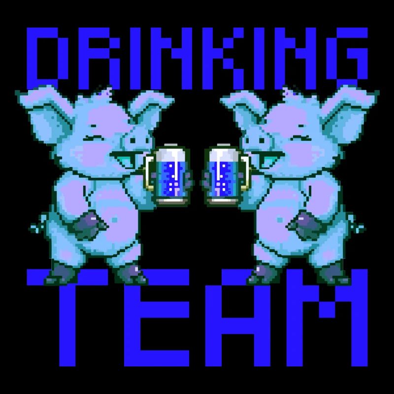 Schwein Drinking Team Bier Party