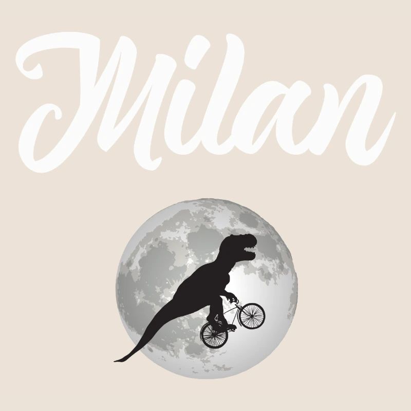 MILAN - Beautiful boy name with dinosaur