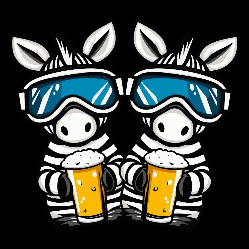 Zebra Ski Team Bier