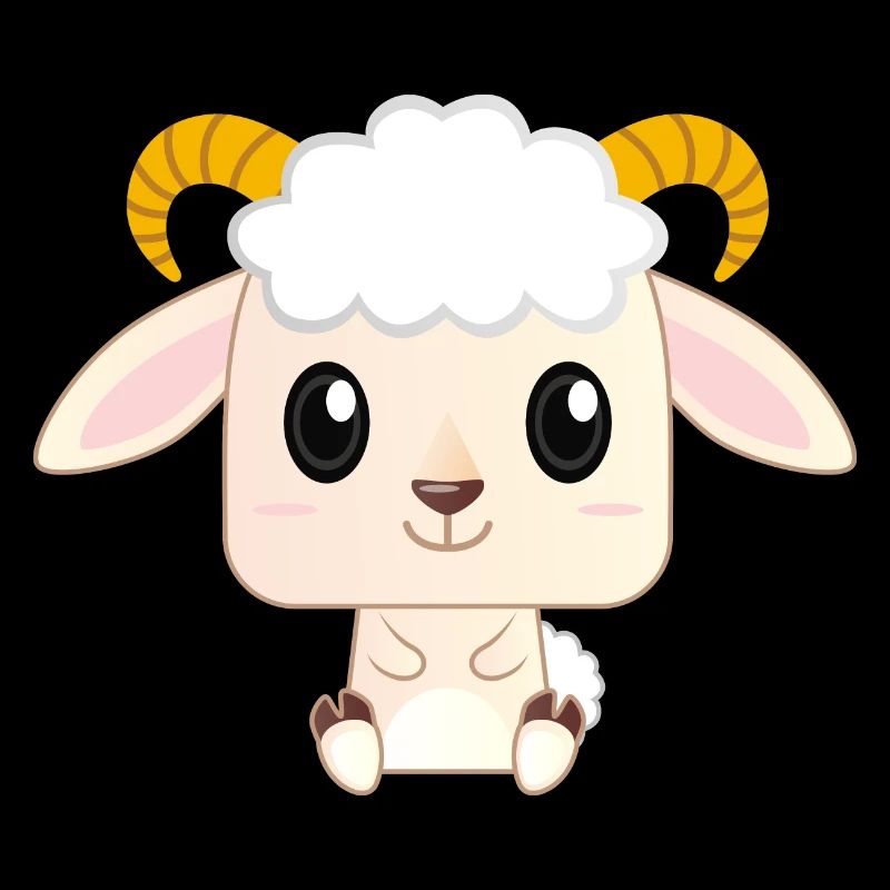 Dessin animé mignon bébé chèvre