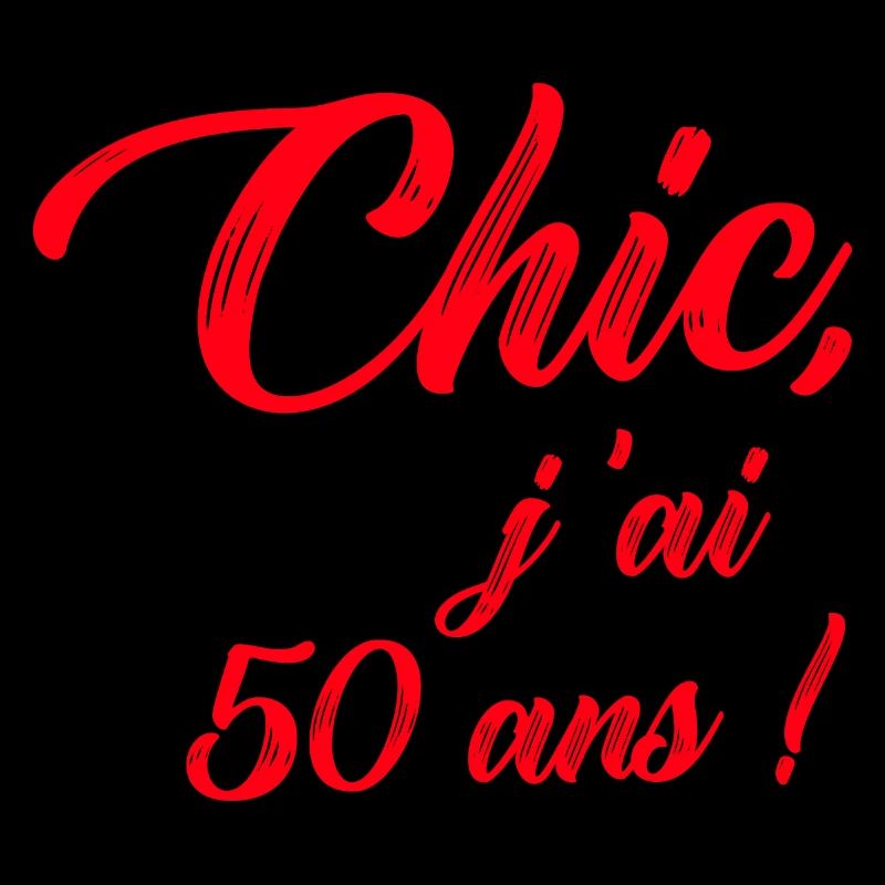 anniversaire chic j'ai 50 ans ! rouge
