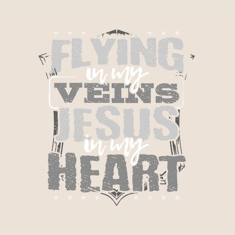 Flying Pilot Gift Voler est dans mes veines Jésus est