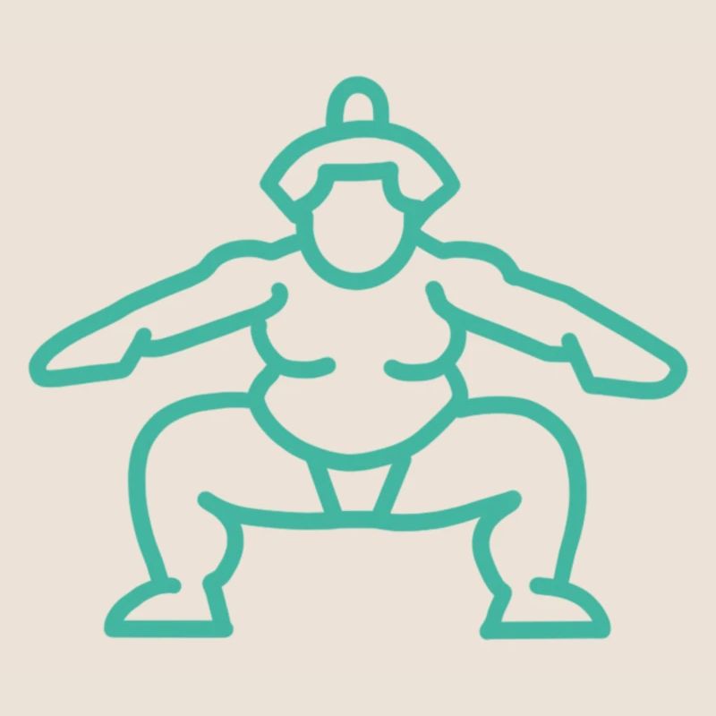 Sumo japonais turquoise