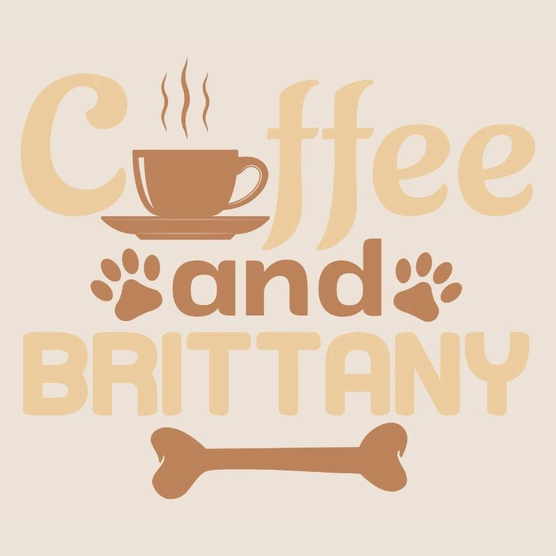 coffe and Brittany pet lover