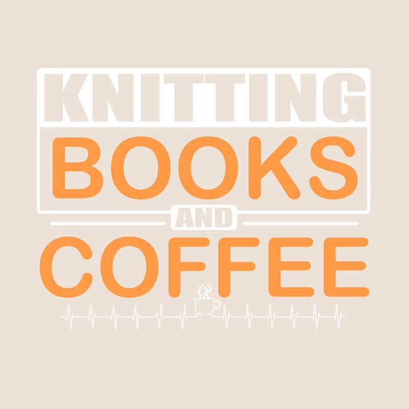 Strickbücher und Kaffee Spaß Stricker Geschenk