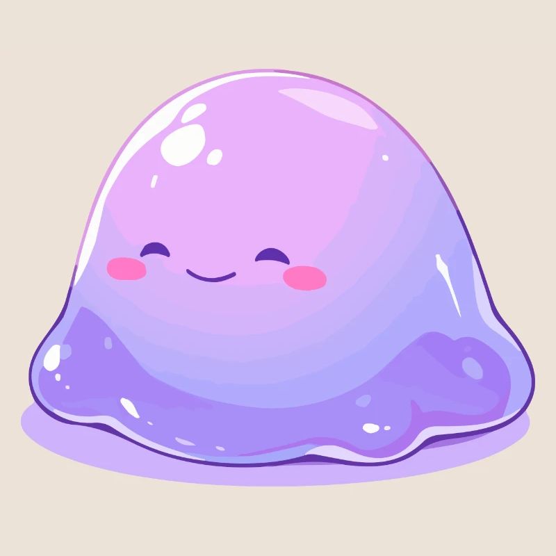 Monstre visqueux mignon - Conception de dessin animé mignon