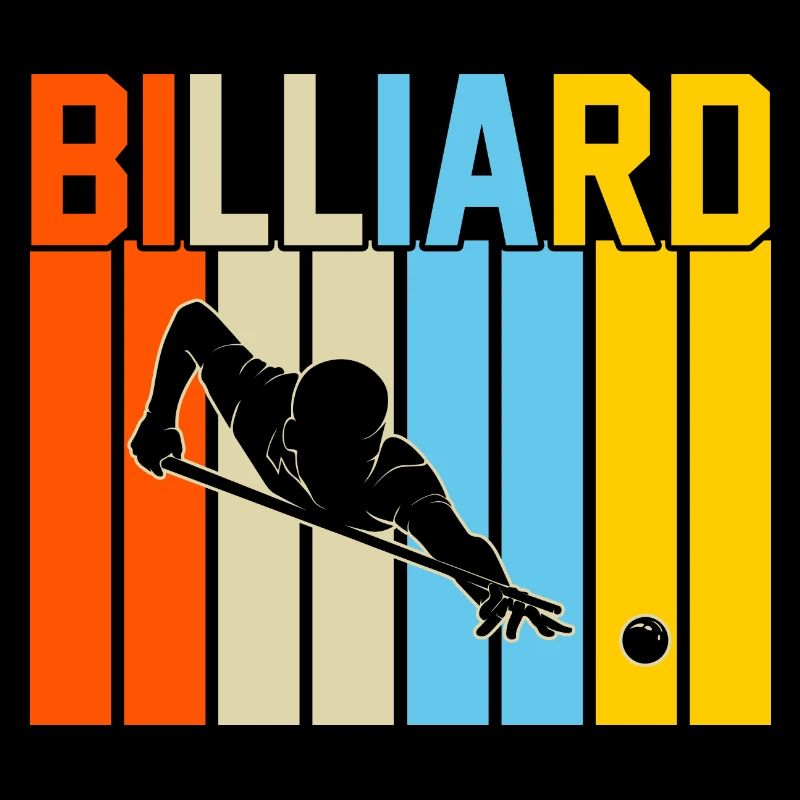 Billard Retro-Design Billard Geschenk