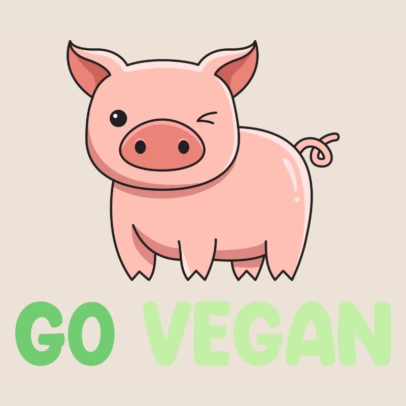 Pig design for proud vegans