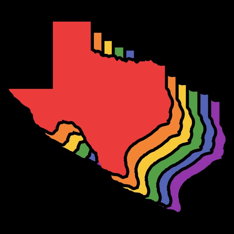 Rainbow card design for proud LGBT+ Texans
