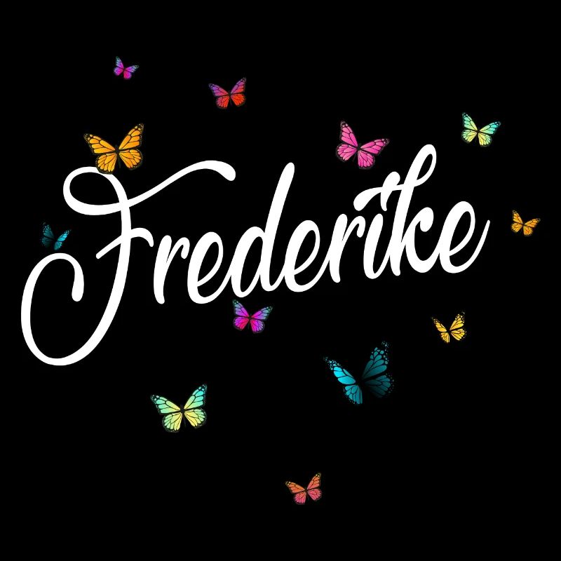 FREDERIKE - Mädchen Name & bunten Schmetterlingen