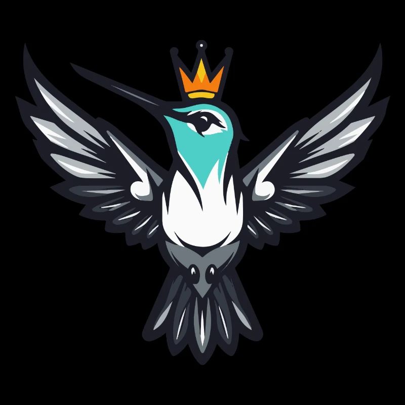 Colibri oiseau Couronne de bande dessinée
