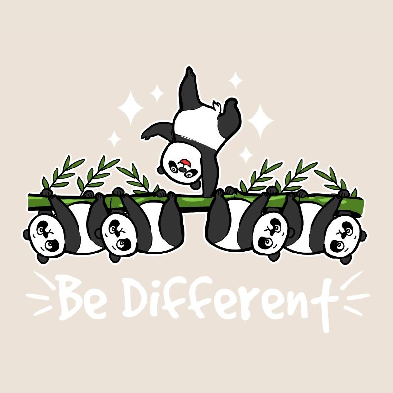 Süßer Panda Sei Anders Geschenkidee