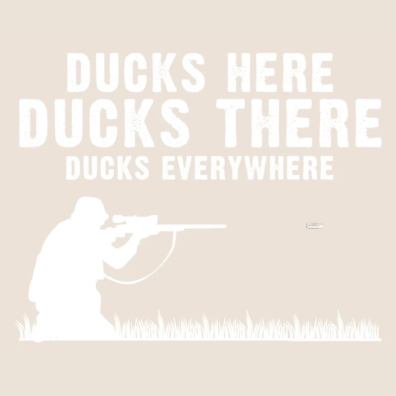 Conception de chasse au canard drôle Conception de chasseurs de canards de chasse