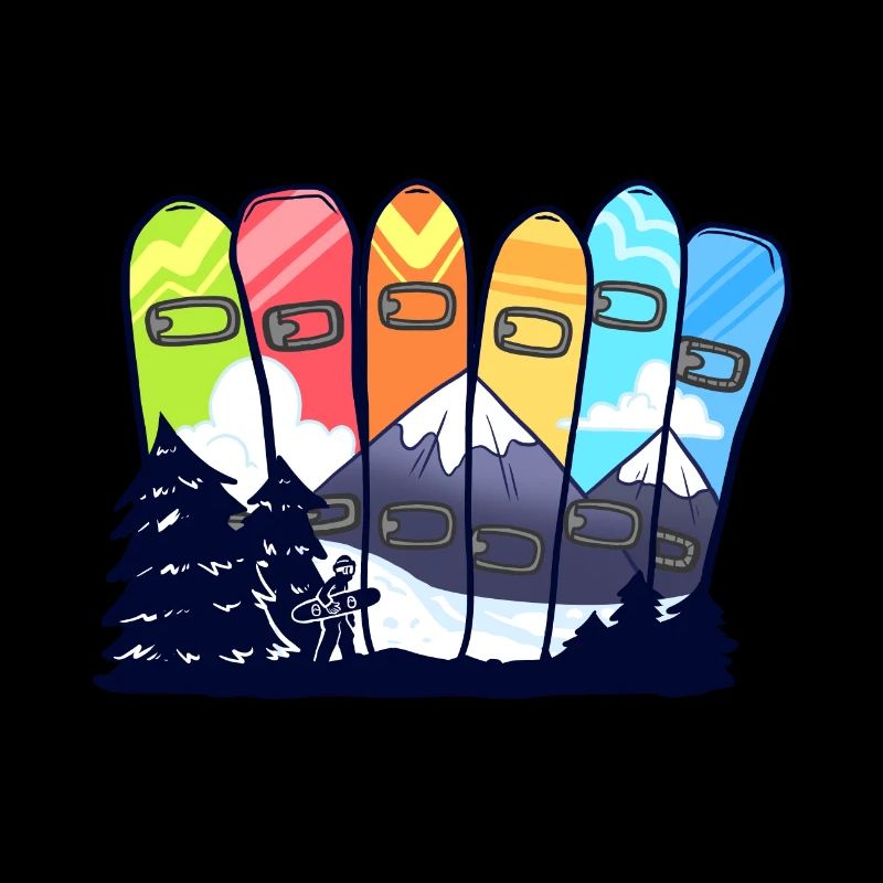 Snowboard Snowboards coloré Snowboarder