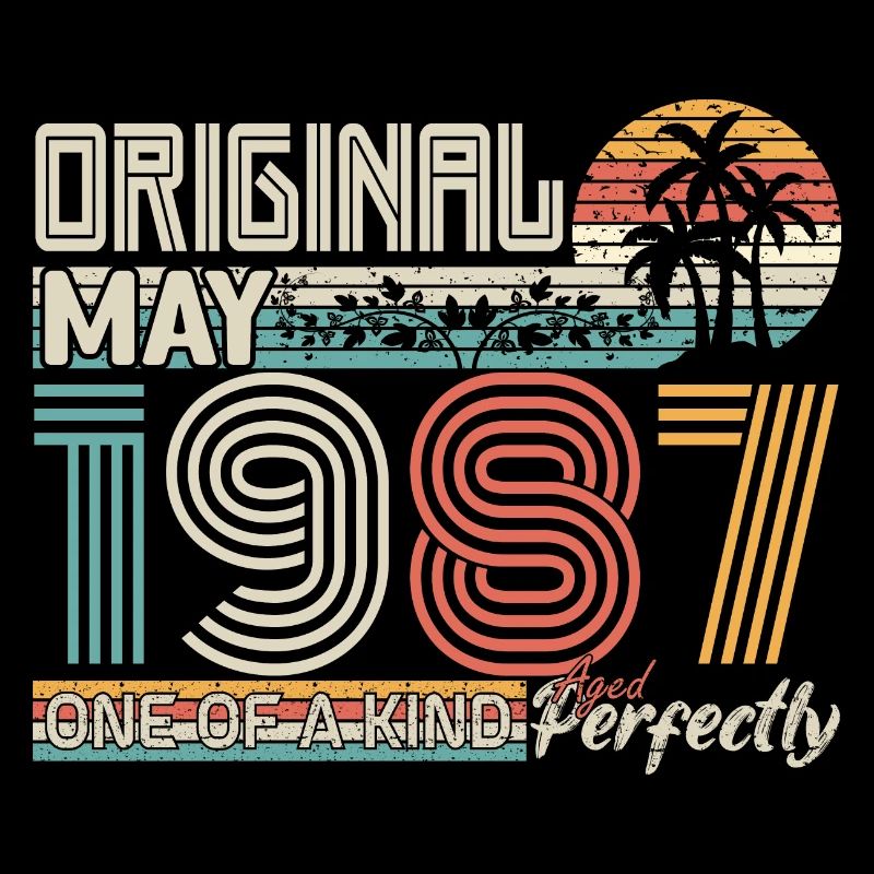 Mai 1987 anniversaire May 1987 cadeau 1987