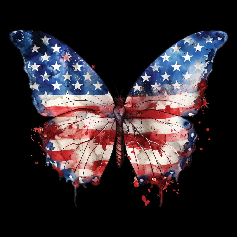 PAPILLON DRAPEAU AMÉRICAIN