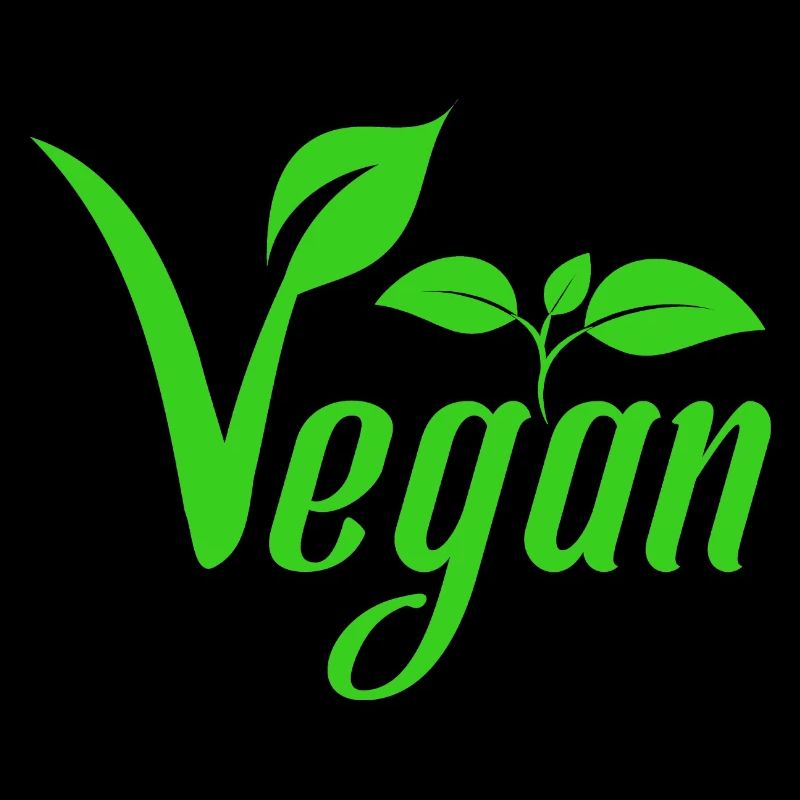 Végétalien avec les feuilles pour le végétal végétalien