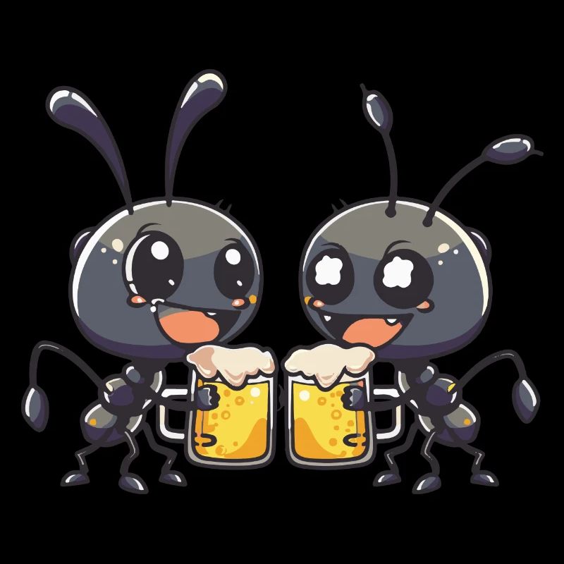 Fête drôle de bière de fourmi