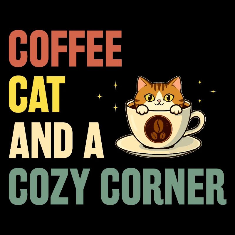 Chat de café et un coin douillet Dictons pour
