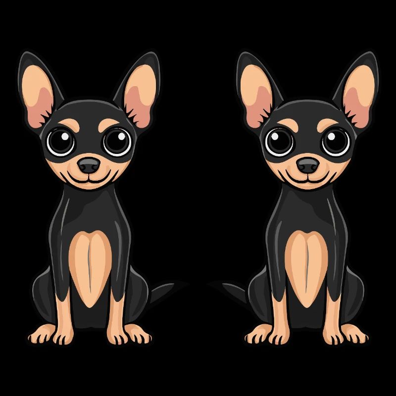 Pinscher chien bande dessinée