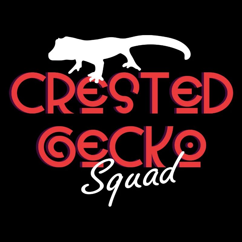 Animal exotique mignon de la Crested Gecko Squad