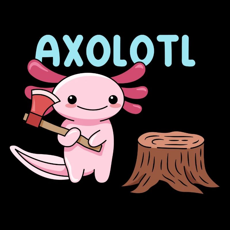 Conception de jeu de mots Axe Axolotl pour les amateurs d’axolotl
