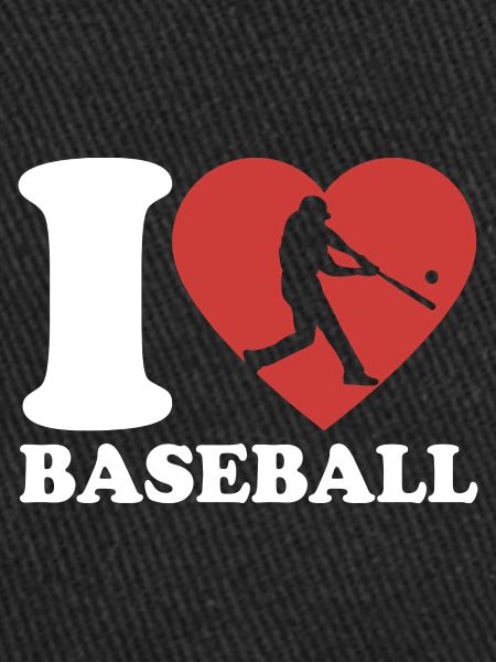 J'aime le baseball - Coeur - Hobby