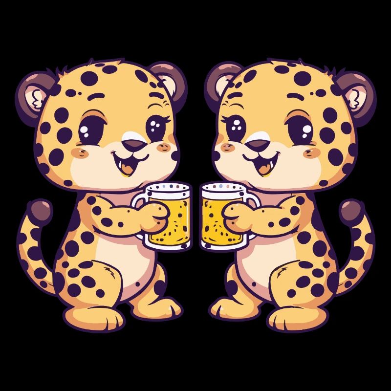 Leopard Comic Bière Drôle Booze