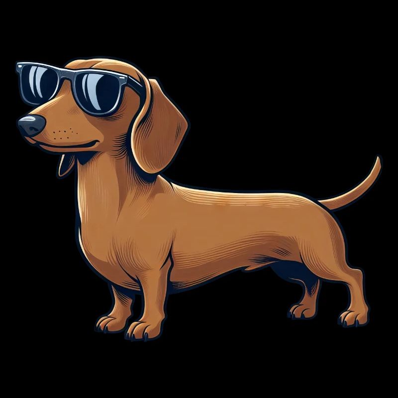 Lunettes de soleil cool pour chien teckel style d’été