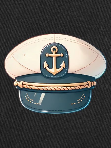 Classic Captains Hat Illustration