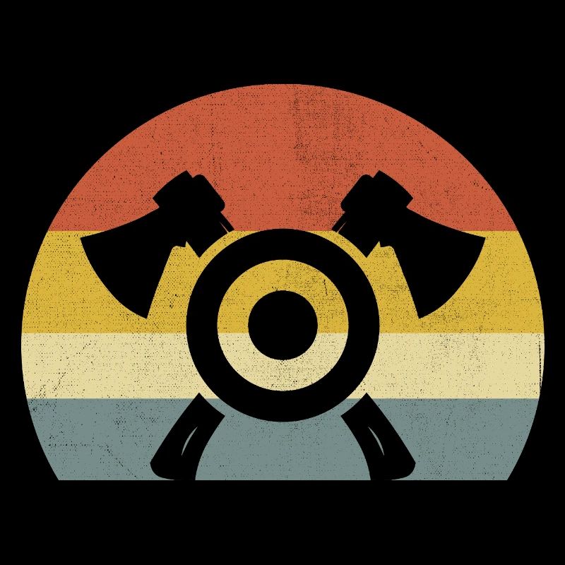 Rétro coucher de soleil hache lancer cible hachette lanceur