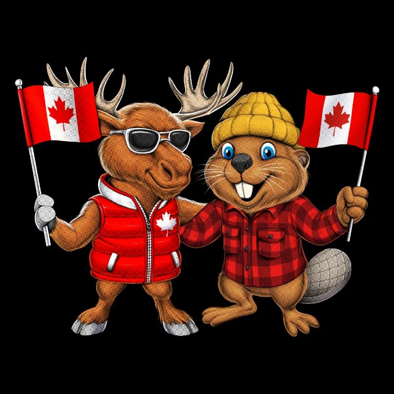 Castor et orignal canadiens