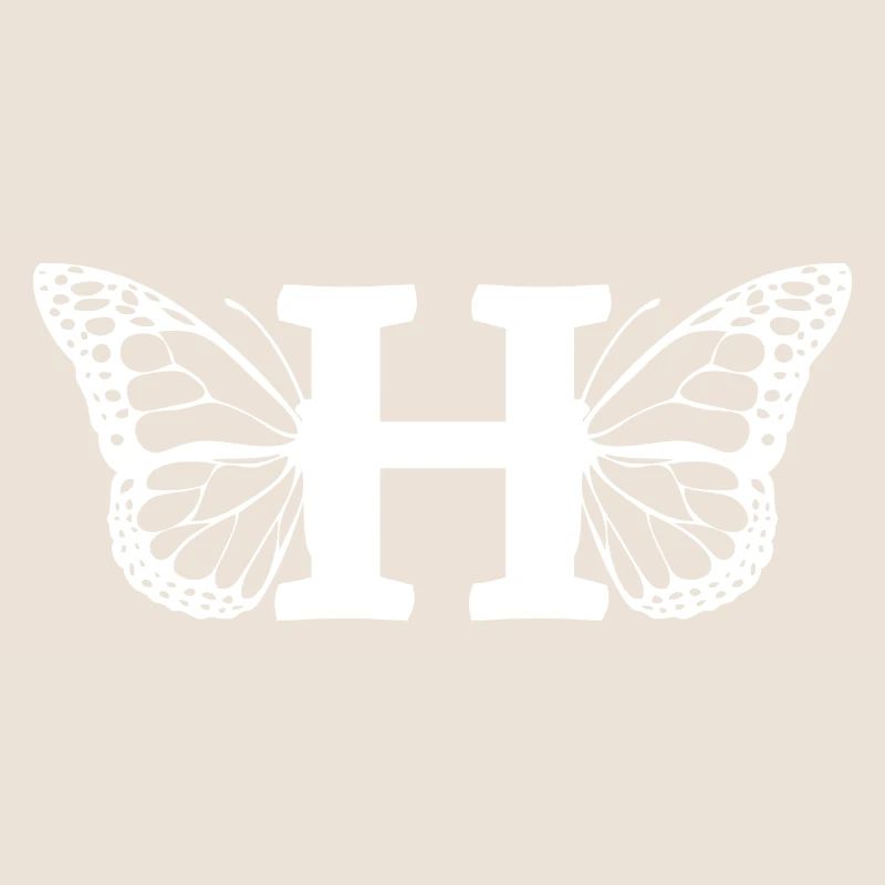 lettre h papillon