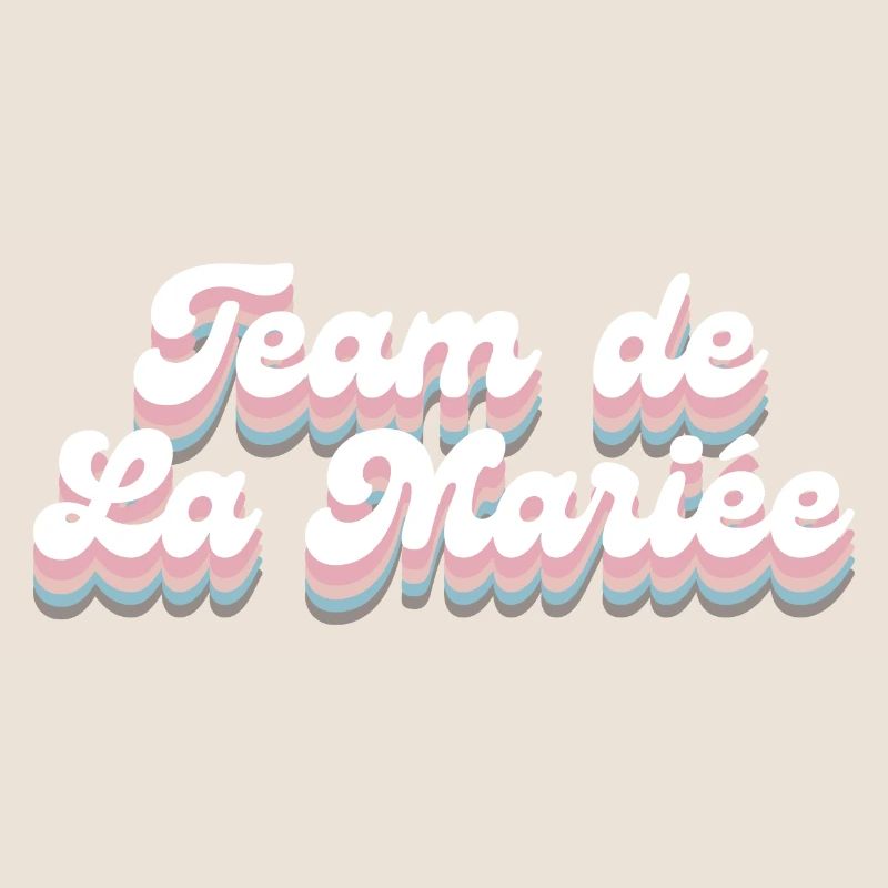 The bride's team retro-matching tshirt