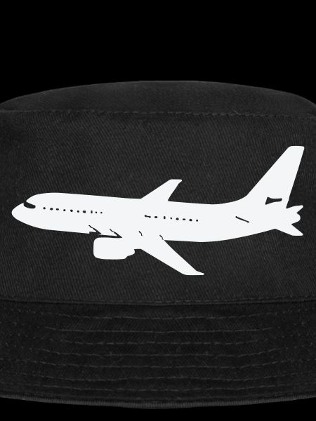 Airplane silhouette on white