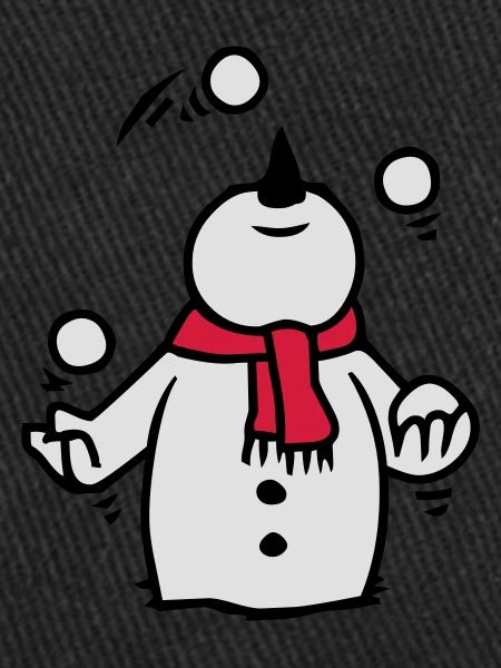 snowman juggling snowballs