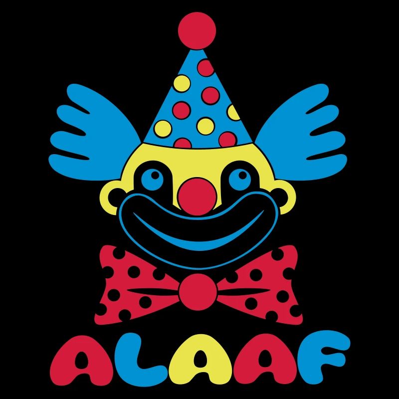 Fasching Karneval Clown ALAAF 1, 2 oder 3 Farben