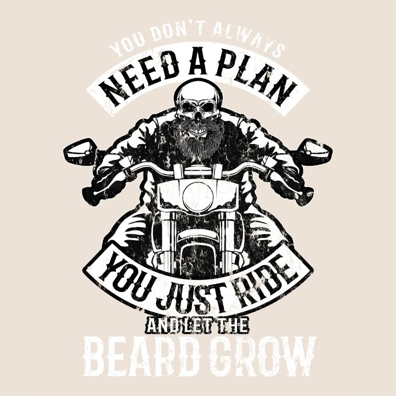 Motorrad Motorradfahrer Biker Bart Geschenkidee